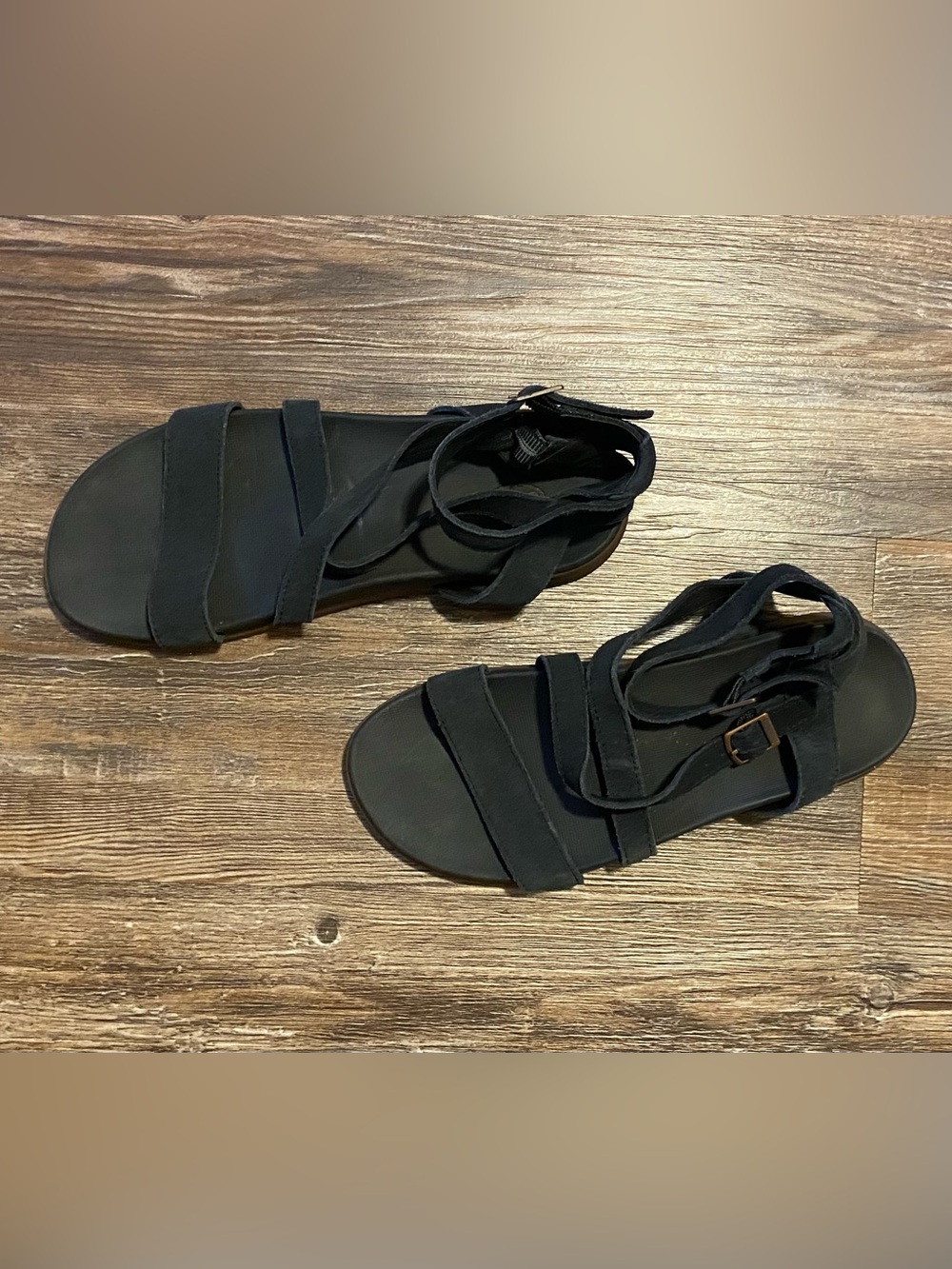Chaco Black Strappy Buckle Sandals - Picture 3 of 5